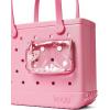 imageBOGG BAG  Tote for Beach Pool Boat Sports  All Purpose EVA  Tonal ButtonsBlowing Pink Bubbles