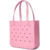 imageBOGG BAG  Tote for Beach Pool Boat Sports  All Purpose EVA  Tonal ButtonsBubblegum Shimmer