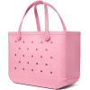imageBOGG BAG  Tote for Beach Pool Boat Sports  All Purpose EVA  Tonal ButtonsBubblegum Shimmer