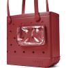 imageBOGG BAG  Tote for Beach Pool Boat Sports  All Purpose EVA  Tonal ButtonsBurgundy Baller