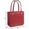 imageBOGG BAG  Tote for Beach Pool Boat Sports  All Purpose EVA  Tonal ButtonsBurgundy Baller