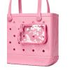 imageBOGG BAG  Tote for Beach Pool Boat Sports  All Purpose EVA  Tonal ButtonsConversation Hearts Bubblegum