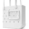 imageBOGG BAG  Tote for Beach Pool Boat Sports  All Purpose EVA  Tonal ButtonsFor Shore White