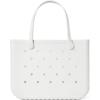 imageBOGG BAG  Tote for Beach Pool Boat Sports  All Purpose EVA  Tonal ButtonsFor Shore White