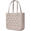 imageBOGG BAG  Tote for Beach Pool Boat Sports  All Purpose EVA  Tonal ButtonsMushroom Shimmer