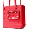 imageBOGG BAG  Tote for Beach Pool Boat Sports  All Purpose EVA  Tonal ButtonsOff to the Races Red