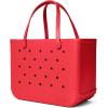 imageBOGG BAG  Tote for Beach Pool Boat Sports  All Purpose EVA  Tonal ButtonsOff to the Races Red