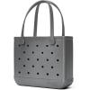 imageBOGG BAG  Tote for Beach Pool Boat Sports  All Purpose EVA  Tonal ButtonsSilver Shimmer