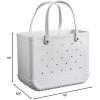 imageBOGG BAG  Tote for Beach Pool Boat Sports  All Purpose EVA  White ButtonsFor Shore White