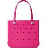 imageBOGG BAG  Tote for Beach Pool Boat Sports  All Purpose EVA  White ButtonsHaute Pink