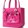 imageBOGG BAG  Tote for Beach Pool Boat Sports  All Purpose EVA  White ButtonsHaute Pink