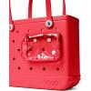 imageBOGG BAG  Tote for Beach Pool Boat Sports  All Purpose EVA  White ButtonsOff to the Races  Red