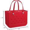 imageBOGG BAG  Tote for Beach Pool Boat Sports  All Purpose EVA  White ButtonsOff to the Races  Red