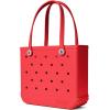 imageBOGG BAG  Tote for Beach Pool Boat Sports  All Purpose EVA  White ButtonsOff to the Races  Red