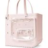 imageBOGG BAG  Tote for Beach Pool Boat Sports  All Purpose EVA  White ButtonsPetal Pink