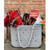 imageBOGG BAG  Tote for Beach Pool Boat Sports  All Purpose EVA  White ButtonsShades of Gray