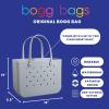 imageBOGG BAG  Tote for Beach Pool Boat Sports  All Purpose EVA  White ButtonsShades of Gray
