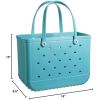 imageBOGG BAG  Tote for Beach Pool Boat Sports  All Purpose EVA  White ButtonsTurquoise and Caicos