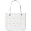 imageBOGG BAG  Medium Tote  For Shore White White Buttons  15in L x 5in W x 125in H  Beach Pool Boat Work Sports  All Purpose EVA  Lightweight Washable Durable