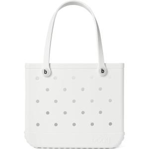 imageBOGG BAG  Medium Tote  For Shore White White Buttons  15in L x 5in W x 125in H  Beach Pool Boat Work Sports  All Purpose EVA  Lightweight Washable Durable