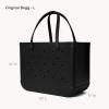 imageBOGG BAG  Original Large Tote Black  Call Me Bogg Black  19in L x 9in W x 14in H  Beach Pool Boat Sports  All Purpose EVA  Lightweight Washable Durable