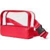 imageBOGG BAG  Stadium Bag  Off To The Races Red  Clear Crossbody or Belt Bag  9in L x 3in W x 7in H  Zip Closure with 20in Adjustable Strap  Durable Nylon Fanny PackOff to the Races  Red