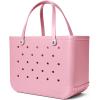 imageBOGG BAG  Tote for Beach Pool Boat Sports  All Purpose EVA  White ButtonsBlowing Pink Bubbles