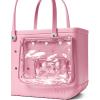 imageBOGG BAG  Tote for Beach Pool Boat Sports  All Purpose EVA  White ButtonsBlowing Pink Bubbles