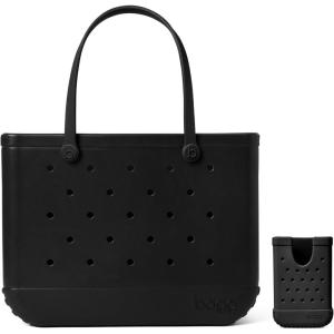 imageBOGG BAG  Original Large Tote Black  Call Me Bogg Black  19in L x 9in W x 14in H  Beach Pool Boat Sports  All Purpose EVA  Lightweight Washable Durable