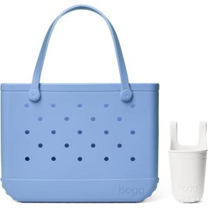 imageBOGG BAG  Original Large Tote Carolina on My Mind  Bevy For Shore White  19in L x 9in W x 14in H  Beach Pool Boat Sports  All Purpose EVA  Lightweight Washable Durable