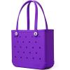 imageBOGG BAG  Tote for Beach Pool Boat Sports  All Purpose EVA  White ButtonsHouston We Have a Purple