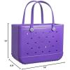 imageBOGG BAG  Tote for Beach Pool Boat Sports  All Purpose EVA  White ButtonsHouston We Have a Purple